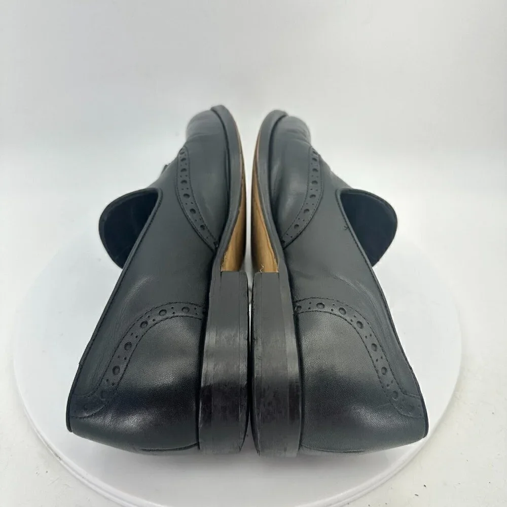 Salamander France Men Size 7.5 EU 40 Tasseled Loafer Slip On Shoes Black Leather